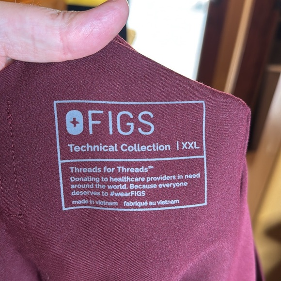 FIGS Burgundy Maternity Jogger Scrub Pants Size XXL - Picture 16 of 16